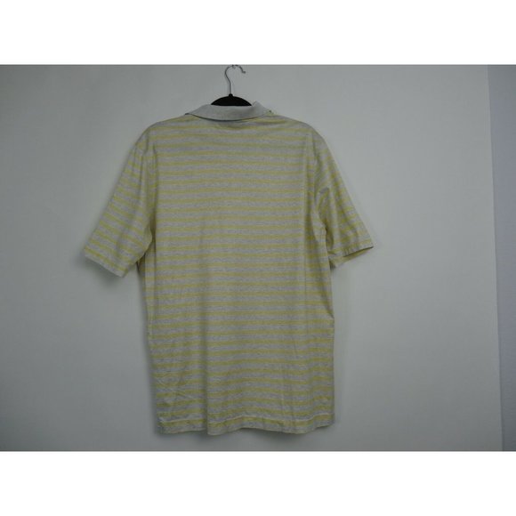 BOBBY JONES YELLON AND GREY PATTERN 100% COTTON POLO SHIRT SIZE LARGE - Picture 5 of 6